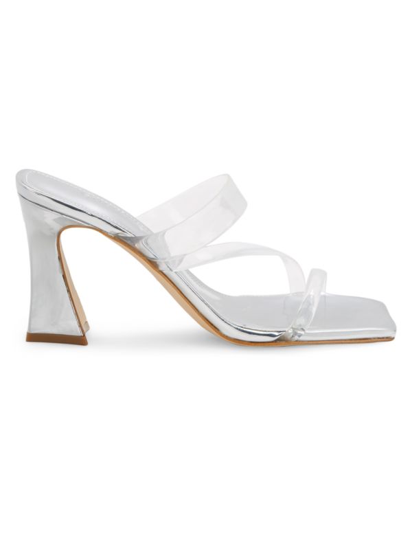 Guess Lucite Transparent-Strap Sandals